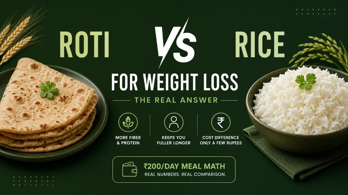 Roti vs Rice for Weight Loss: The Real Answer (With a ₹200/Day Meal Math)